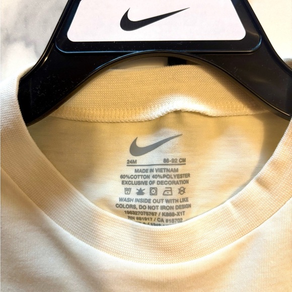 Nike Kids Cream Graphic T-Shirt and Tan Shorts Set | 24 months | NWT - Picture 4 of 6